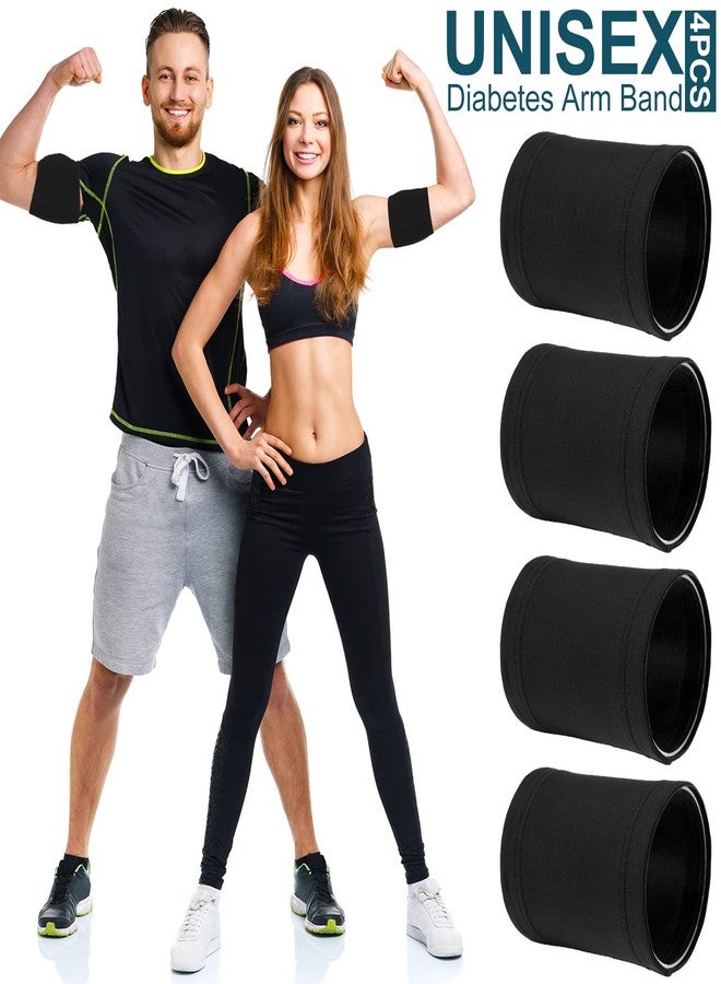 Sosation 4 Pcs Diabetes Arm Band Diabetes Sensor Cover Washable Reusable Diabetic Sensor Armband Sleeve for Diabetic Supplies Sports (X-Large) - Image 4